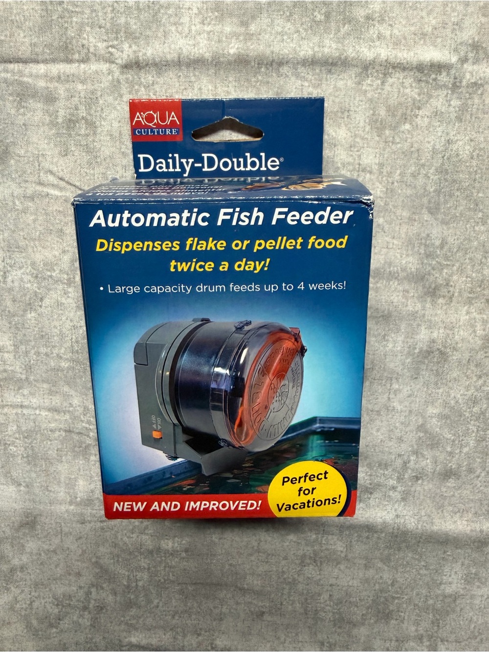 Penn-Plax Daily Double Automatic Fish Feeder Flake Pellet Food Aquarium Tank